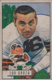 Lou Groza 1951 Bowman #75 football card