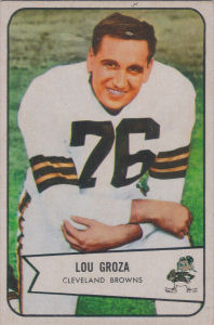 Lou Groza 1954 Bowman #52 football card