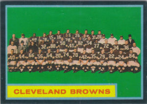 Browns Team 1962 Topps #37 football card