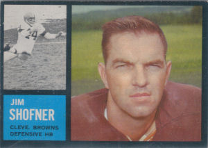 Jim Shofner 1962 Topps #35 football card