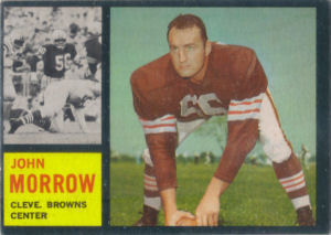 John Morrow 1962 Topps #31 football card