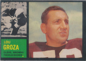 Lou Groza 1962 Topps #32 football card