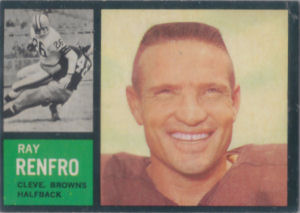Ray Renfro 1962 Topps #27 football card