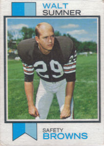 Walt Sumner Rookie 1973 Topps #348 football card