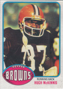 Hugh McKinnis Rookie 1976 Topps #407 football card