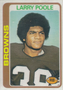 Larry Poole Rookie 1978 Topps #184 football card