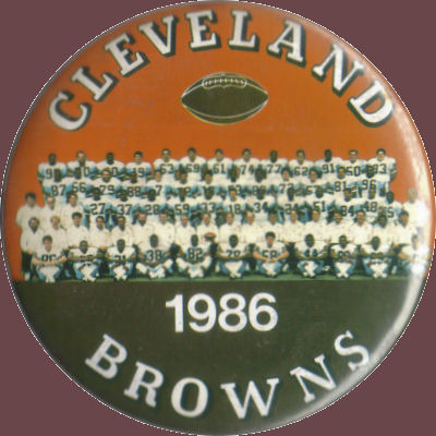 1986 Browns Team Photo Badge