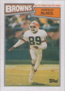 Gerald McNeil Rookie 1987 Topps #94 football card