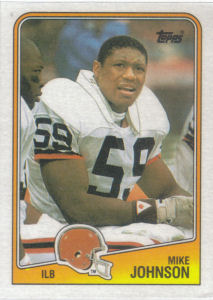 Mike Johnson Rookie 1988 Topps #96 football card