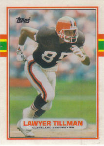 Lawyer Tillman Rookie 1989 Topps Traded #41T football card