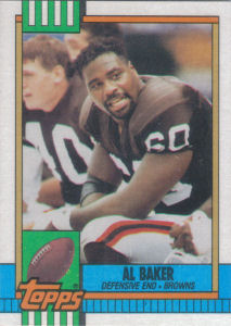 Al Baker 1990 Topps #171 football card