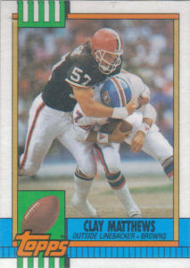 Clay Matthews 1990 Topps #172 football card