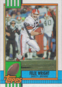 Felix Wright 1990 Topps #169 football card