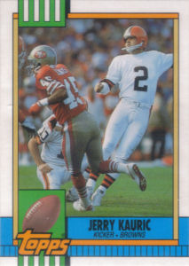 Jerry Kauric Rookie 1990 Topps Traded #21T football card