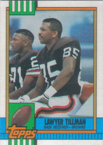 Lawyer Tillman 1990 Topps #156 football card