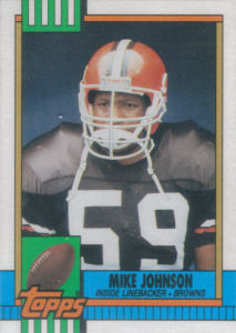 Mike Johnson 1990 Topps #166 football card