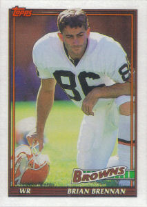 Brian Brennan 1991 Topps #604 football card