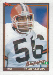 David Grayson 1991 Topps #598 football card