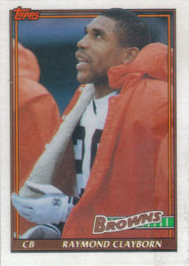 Raymond Clayborn 1991 Topps #593 football card