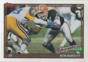 Rob Burnett Rookie 1991 Topps #599 football card