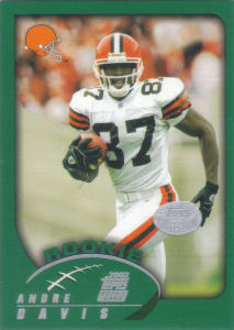 Andre Davis Rookie 2002 Topps #322 football card