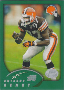 Anthony Henry 2002 Topps #107 football card