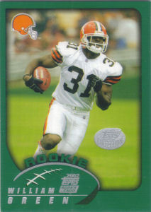 William Green Rookie 2002 Topps #385 football card