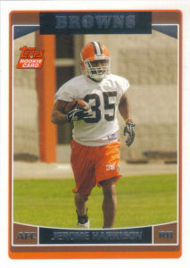 Jerome Harrison Rookie 2006 Topps #376 football card