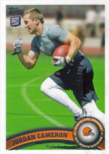 Jordan Cameron Rookie 2011 Topps #425 football card
