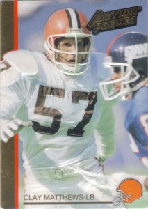 Clay Matthews 1992 Action Packed #48 football card