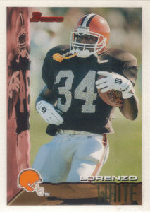 Lorenzo White 1995 Bowman #186 football card