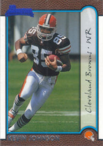Kevin Johnson Rookie 1999 Bowman #157 football card