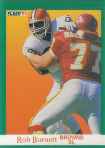 Rob Burnett 1991 Fleer #32 football card