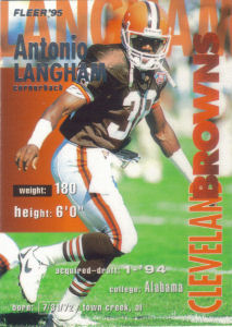 Antonio Langham 1995 Fleer #84 football card