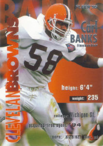 Carl Banks 1995 Fleer #77 football card