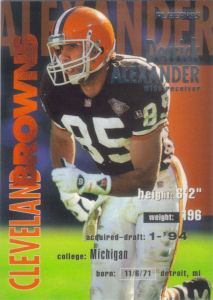 Derrick Alexander 1995 Fleer #75 football card