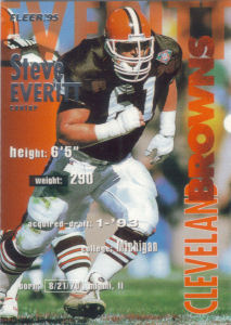 Steve Everitt 1995 Fleer #79 football card