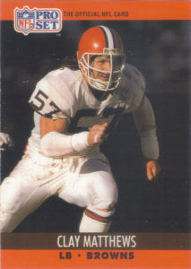 Clay Matthews 1990 Pro Set #474 football card