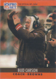 Head Coach Bud Carson 1990 Pro Set #77 football card