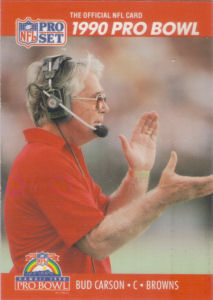 Pro Bowl Head Coach Bud Carson 1990 Pro Set #378 football card