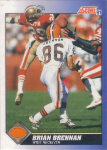 Brian Brennan 1991 Score #27 football card