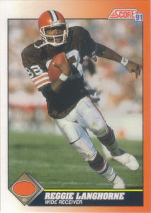 Reggie Langhorne 1991 Score #418 football card
