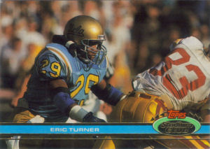 Eric Turner Rookie 1991 Topps Stadium Club #250 football card