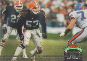 Clay Matthews 1992 Topps Stadium Club #133 football card